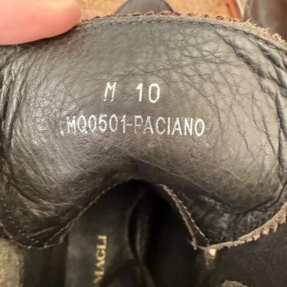 NEW Bruno‎ Magli Paciano Wingtip Boots Wool Leather Made In Italy Men's Size 10